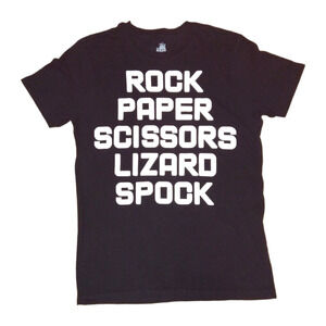 Ripple Junction Big Bang Theory "Rock Paper Scissors Lizard Spock" shirt size M
